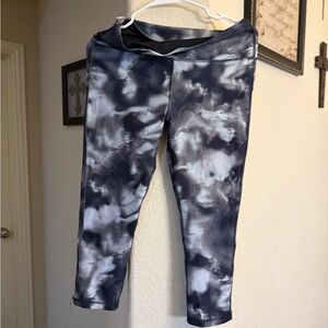 Marika Black and Gray Tie-Dye Leggings